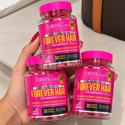 Kit Tratamento 3 Meses Forever Hair Crescimento Capilar