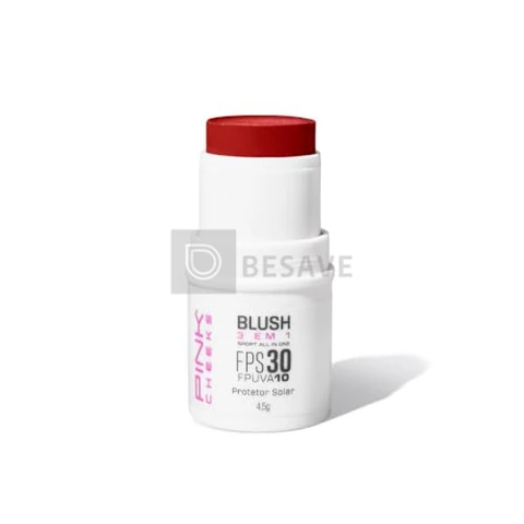 Blush Em Bastão Com Proteção Solar FPS30 4,5G Cor Red Cherry Pink Cheeks