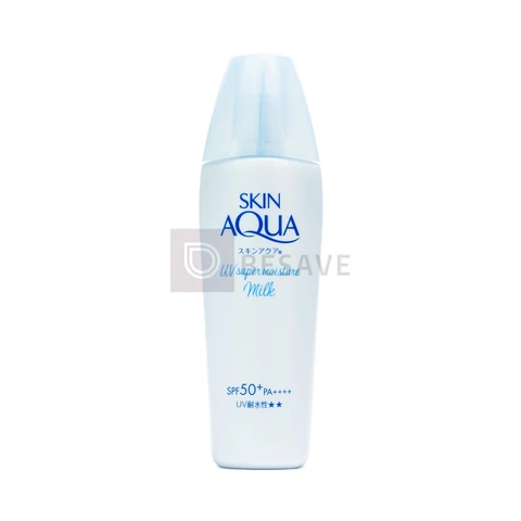 SKIN AQUA® Super Moisture Milk 40g - Protetor Solar Facial sem cor FPS50 com Ácido Hialurônico e Textura Leve