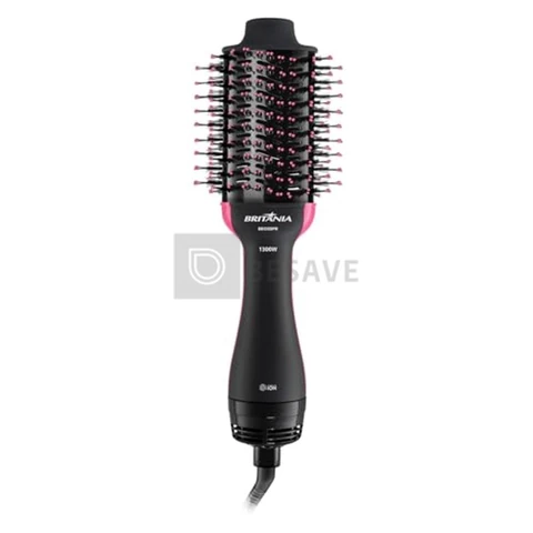 Britânia Escova Secadora BEC02PR Bivolt 4 em 1 1300W Plástico Rosa/Preto