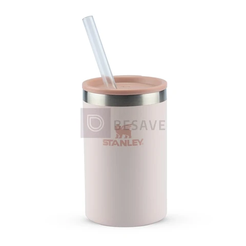 Stanley Copo Térmico 3 em 1 com Tampa e Canudo Rose Quartz 296ml