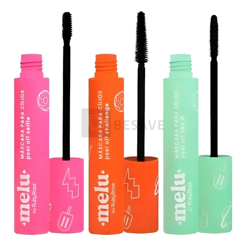 Kit 3 Mascaras Cilios Peel Off Melu Ruby Rose Rimel Preto