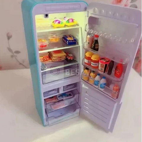 Mini Geladeira Infantil + 2 Bolas Surpresa - Brinquedo