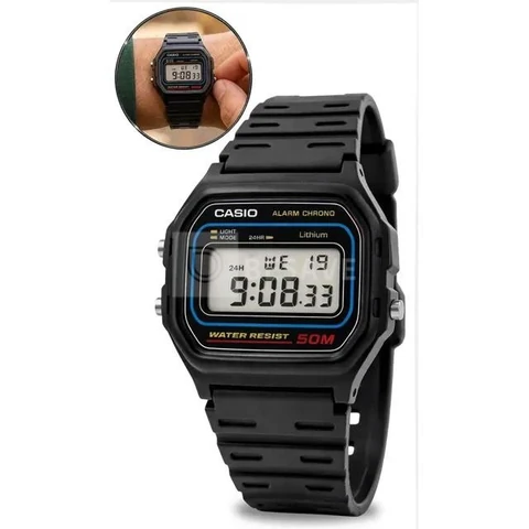Relógio Casio Masculino Digital Preto de Resina W-59-1VQ
