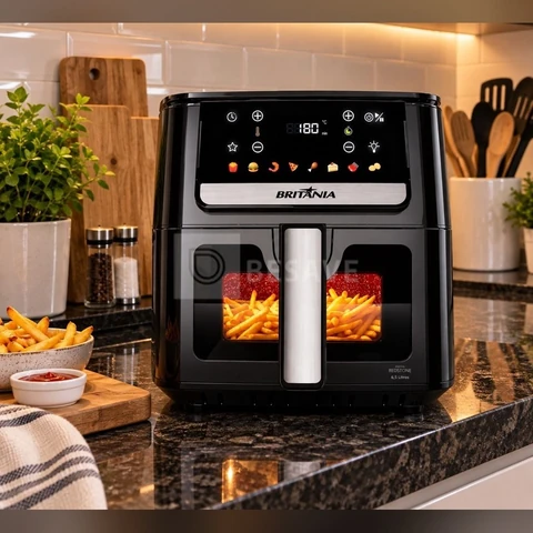 Air Fryer Britânia 6,5L 1700W 8 Funções Painel Digital Redstone BAF65A