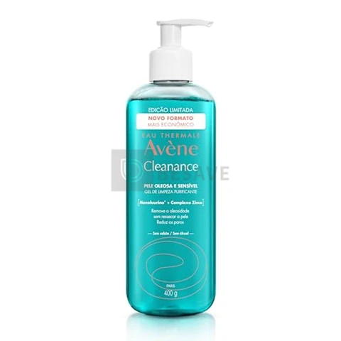 Gel de Limpeza Facial Avène Cleanance, Controle de Oleosidade e Desobstrução de Poros, 400g