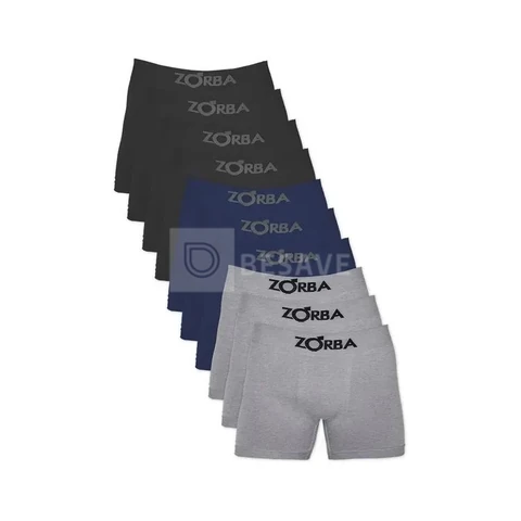 Kit 10 Cuecas Box Boxer Zorba Seamless Algodão Sem Costura