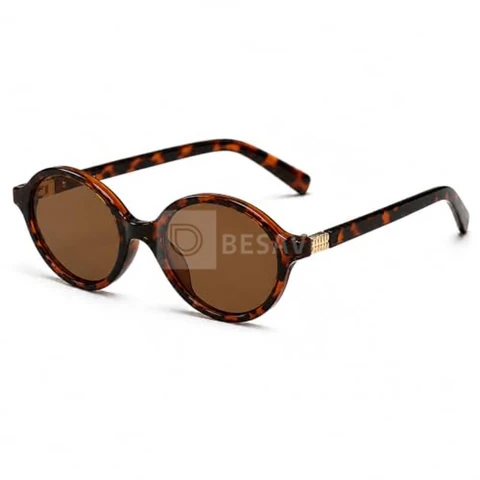 Vopoo Óculos de Sol Redondo Oval, Armação Metal, Proteção UV400