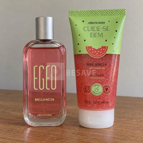 Combo Egeo Melancia: Colônia 90ml + Gel Esfoliante 150g