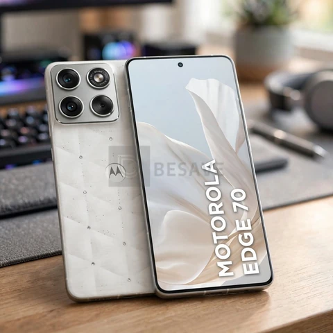 Smartphone Motorola Edge 70 5G Crystals by Swarovski - 512GB 12GB RAM + 12GB RAM Boost, Ultrafino, 3 cameras 50MP e tela extreme Amoled 120hz - Cloud Dancer