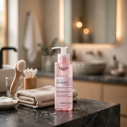 EUCERIN Gel de Limpeza Facial e Corporal 200ml, Anti-Pigment, Esfoliação Suave, Esfoliante, Pele Uniforme