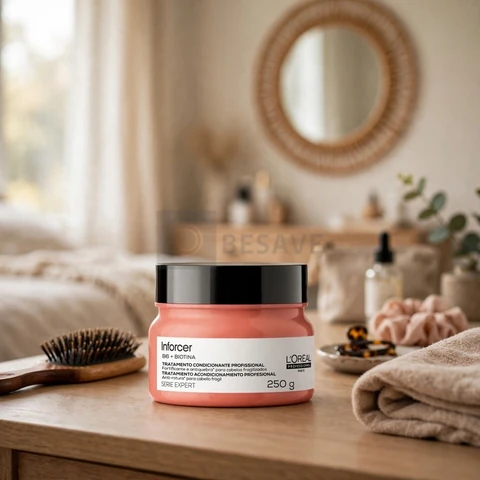 L'Oréal Professionnel Serie Expert Inforcer Máscara de Tratamento, Fortificante Anti-Quebra que Estimula o Crescimento e Previne a Queda, com Biotina e Vitamina B6 para Cabelos Frágeis, 250g