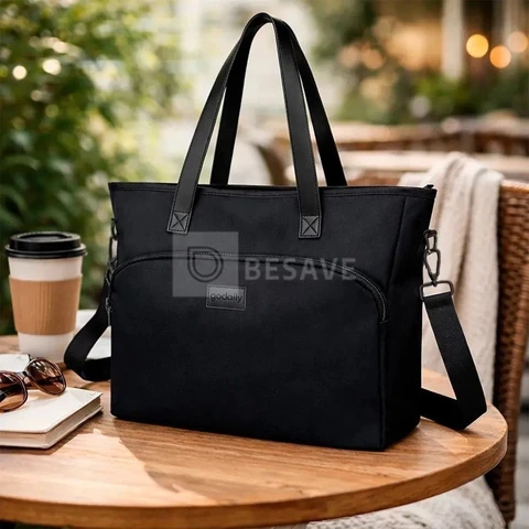 Bolsa Tote Loop Godaily Leve Moderna Feminina Cor Preto