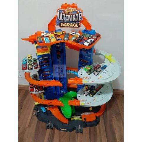 Kit Caminhão Hot Wheels Ultimate Garagem Roubo T-Rex Mattel. Pista Gigante com lançador, rampas e ataque do T-Rex motorizado. para crianças a partir de 4 anos.