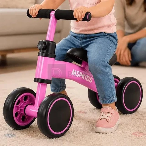 Bicicleta De Equilíbrio 4 Rodas Bebê Sem Pedal Infantil