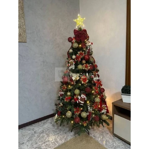 Arvore de Natal Pinheiro Tradicional 1,5m 1,8m 2,1m 400 800 1000 Galhos Ajustável Hastes Flexíveis Decoração de Natal