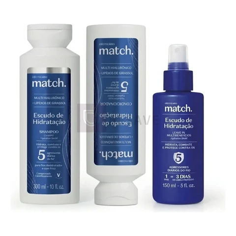 Combo Match Escudo De Hidratação: Shampoo 300ml + Condiciona