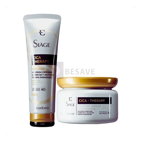 Kit Eudora Siage Cica-Therapy Shampoo 250ml + Máscara 250g