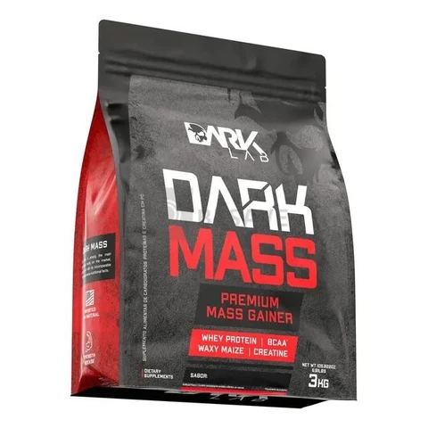 Hipercalórico Dark Mass 3kg Chocolate Branco c/ Morango Dark Lab
