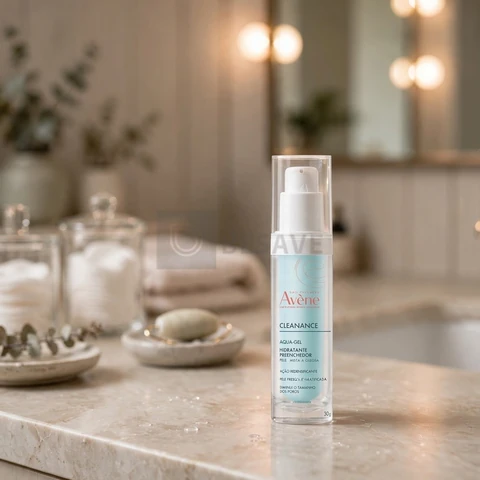 Avène Cleanance Aqua-Gel Hidratante Facial, Hidratante Facial com Niacinamida, P-Refinyl, Monolaurina e Água Termal Avène, Hidrata por 24h, Reduz Poros, Controla a Oleosidade e Uniformiza a Pele, 30g