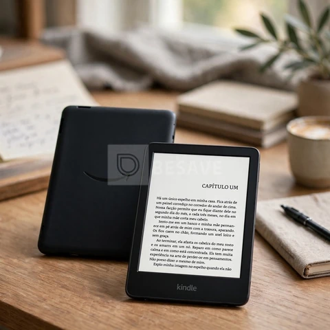 Kindle 16 GB (modelo 2024) - Leve e compacto, com tela antirreflexo, trocas de página rápidas, luz frontal ajustável e bateria de longa duração - Cor Preta