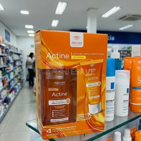 Actine kit Gel De Limpeza Facial Darrow Actine 140g + 40g