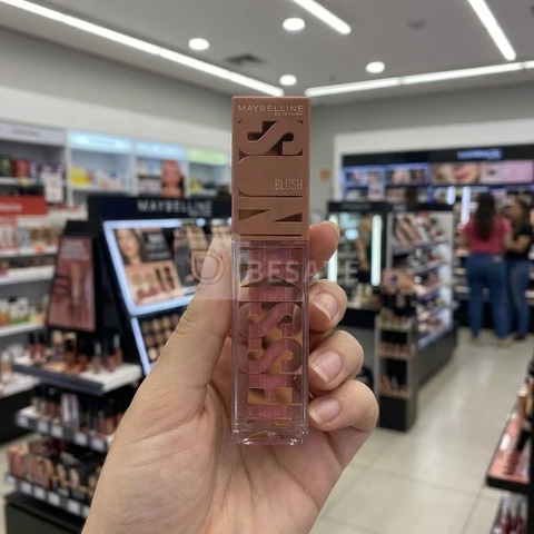 Blush Líquido Multifuncional com Vitamina E, Efeito Glow Natural, Fácil Aplicação, Longa Duração 12h, Cor City Sizzle, Sunkisser Maybelline NY, 4,7ml