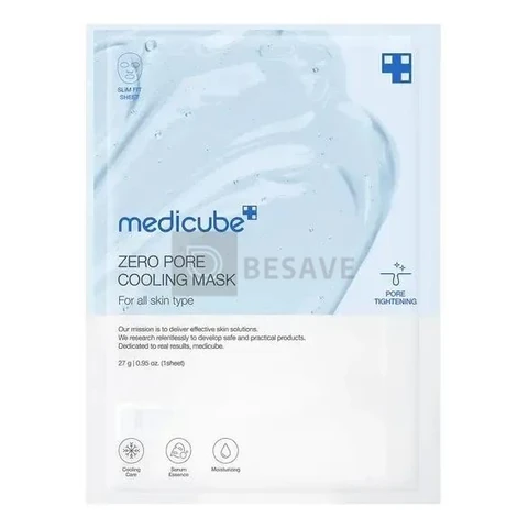 Máscara de resfriamento Medicube Zero Pore — máscara calmante, 1 peça, tipo de pele, todos os tipos de pele