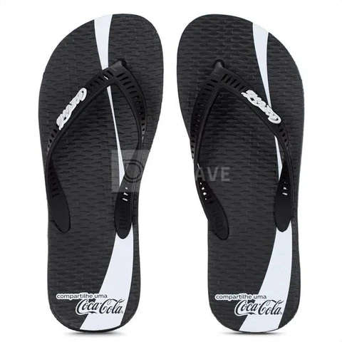 Chinelo Coca-cola Masculino Preto Super Macio