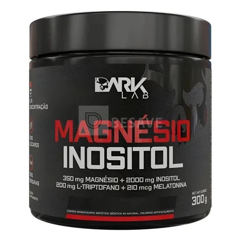 Magnésio E Inositol Taurina Melatonina 300g Dark Lab Maracujá - 50 Doses