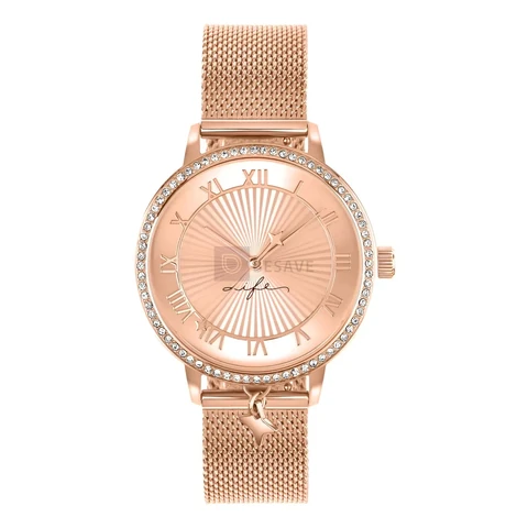 Relógio Life Feminino Aço Rosé Rosé Prateado