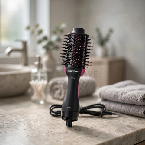 Britânia Escova Secadora BEC02PR Bivolt 4 em 1 1300W Plástico Rosa/Preto