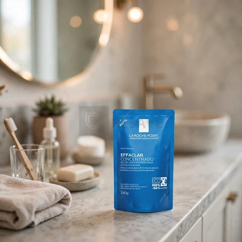 La Roche-posay Effaclar Gel Concentrado. Gel de Limpeza Facial. Limpa a Pele Profundamente Reduzindo a Oleosidade e Lesões Acneica. Limpeza Facial. Pele Oleosa. Ácido Salicílico, LHA, PCA de Zinco.