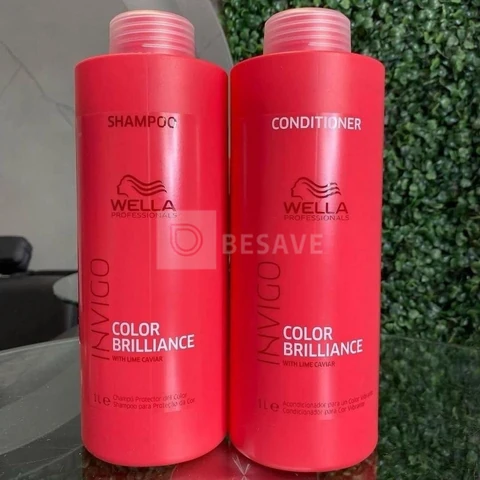Kit Wella Invigo Color Brilliance Shampoo 1lt + Cond 1lt