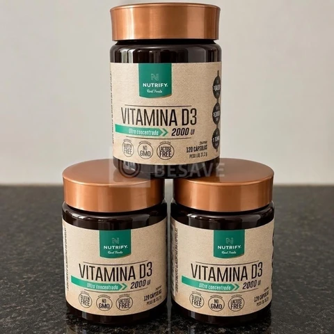 Vitamina D3 Nutrify em cápsula Sem sabor de 120 un