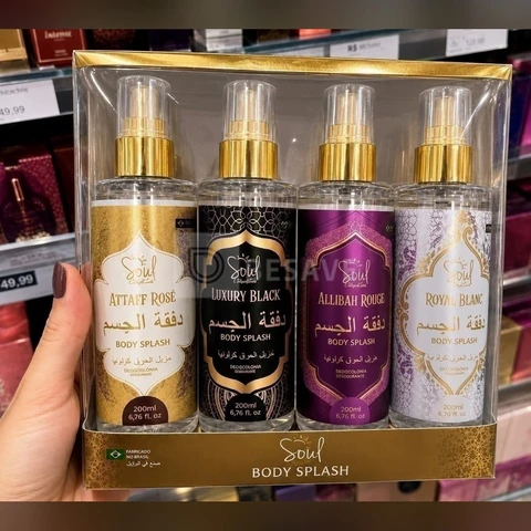 Body Splash Arabe C/4un 200ml Perfume Feminino de Luxo Alta Concentração