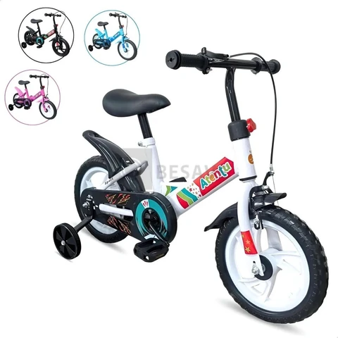 Bicicleta Infantil Aro 12 Com Rodinhas Laterais Equilíbrio Branco S