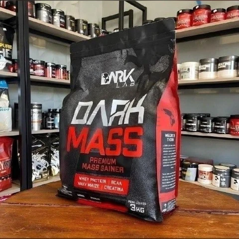 Hipercalórico Dark Mass 3kg Chocolate Branco c/ Morango Dark Lab