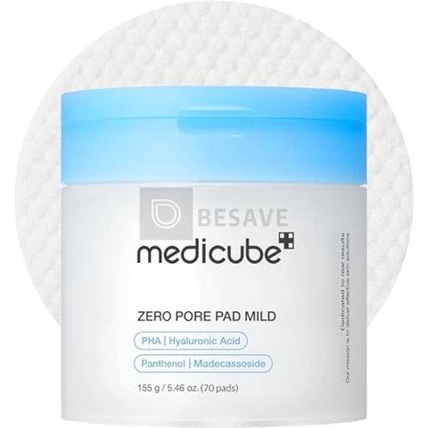medicube Tonalizadores Zero Pore Pad Suave 2.0 | Almofada de toner suave e calmante para esfoliação, minimização de poros e remoção de cravos com PHA | Ideal para todos os tipos de pele | Cuidados com