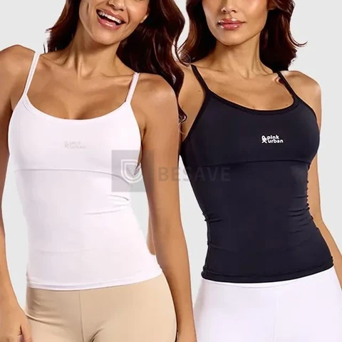 Kit 2 Regata Camiseta Alcinha Fitness Feminino Poliamida