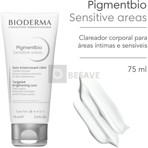 BIODERMA Pigmentbio Creme Clareador Áreas Íntimas e Sensíveis, Axilas, Virilha 75ml