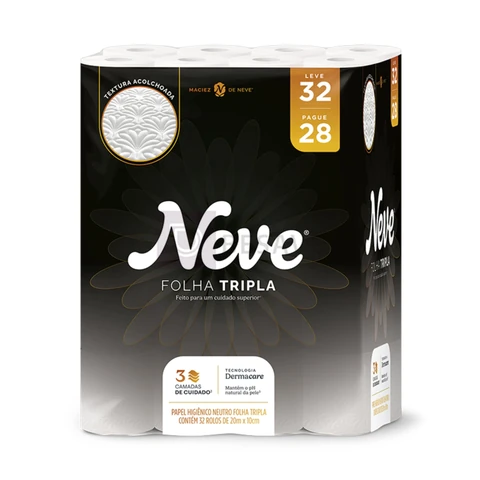 Papel Higiênico Neve Supreme Folha Tripla Leve 32 Pague 28 20 Metros