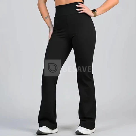 Calça Legging Leg Flare Zero Transparência Grossa Academia