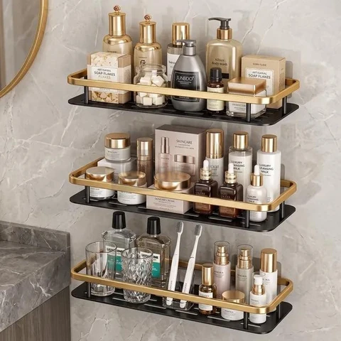 Kit 3 Suporte Porta Shampoo Prateleira Banheiro Adesivo