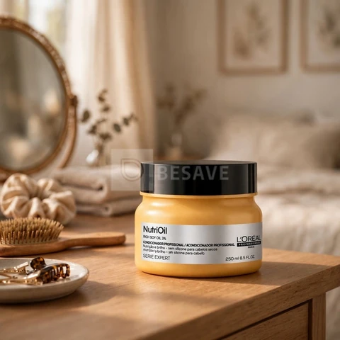 L'Oréal Professionnel Serie Expert NutriOil Máscara de Tratamento de Nutrição com Óleo de Soja para Cabelos Secos e Sem Brilho, para Força e Maciez 250g
