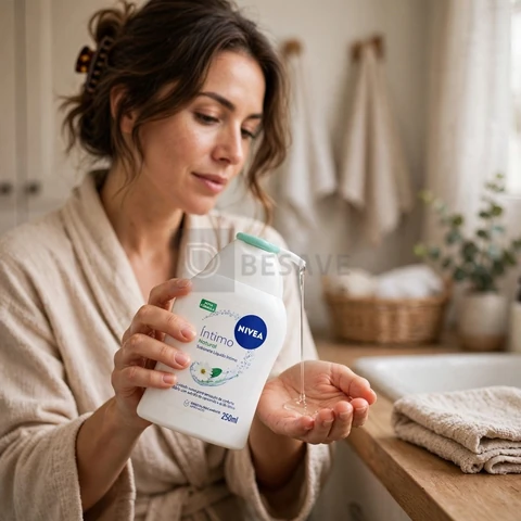 NIVEA Sabonete Líquido Íntimo 250ml – Limpeza Suave, pH Neutro, Óleo de Jojoba, Cuidado Delicado para uso diário