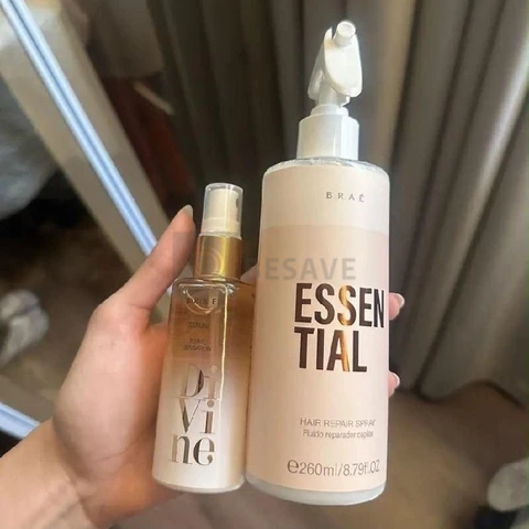 Kit Braé Essential Sérum e Óleo para Cabelos Danificados com Ácido Hialurônico