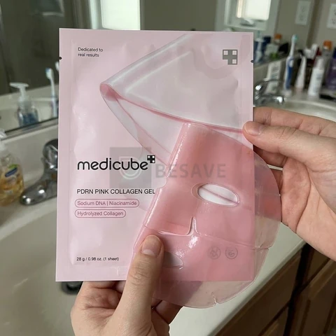Máscara Facial em Gel Medicube PDRN Pink Colágeno para Elasticidade e Brilho da Pele