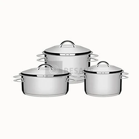 Jogo de Panelas com Fundo Triplo, Tramontina, Solar 65510740, Inox