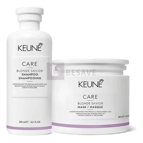 Kit Keune Care Blonde Savior Shampoo 300ml + Máscara 200g